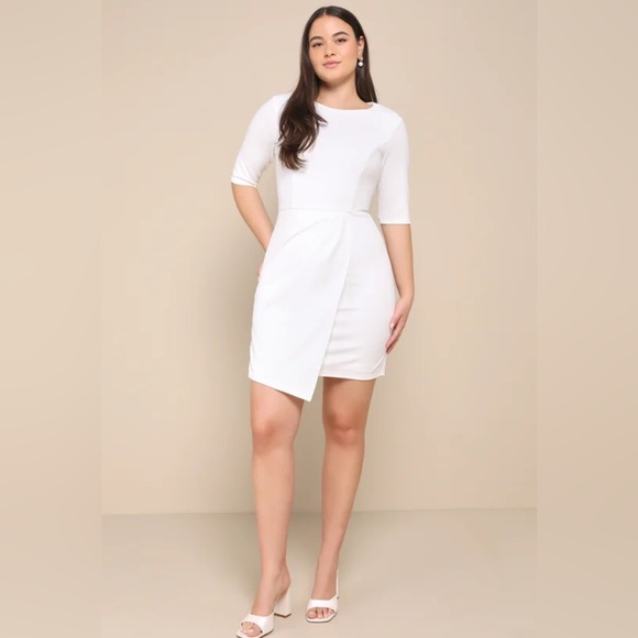 Lulus Elegant White Women's Dress - Picture 1 of 4
